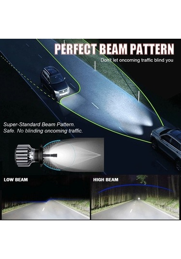 Flybuy H7 H4 Led 6500k Beyaz H8 H9 H11 9005 9006 Hb3 Hb4 9012 Far Lamba 12