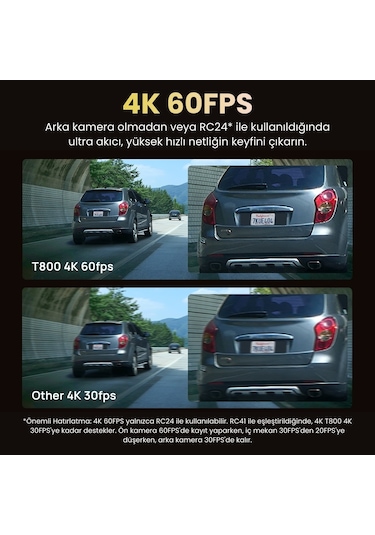 70mai T800-41 Ön Kamera + İç Kamera + RC41 Arka Kamera