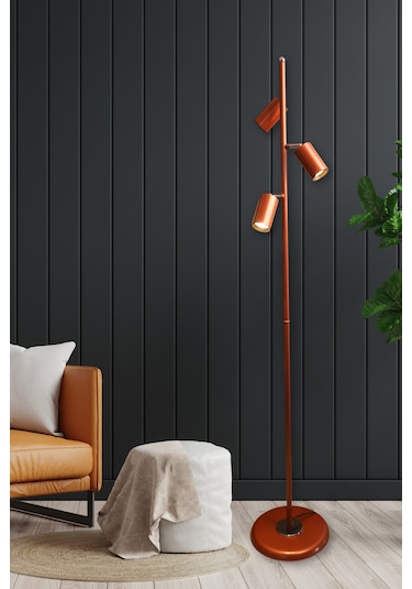 Bella Bakır Lambader Hareketli-mafsallı Başlıklar Ampüllü Mod... Bakır