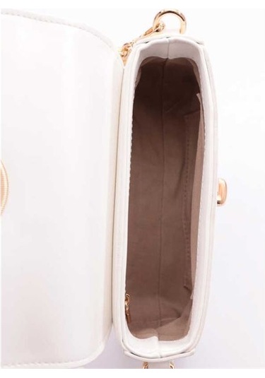 Ççs 17566 Kadın Omuz Askılı El Çantası-beyaz Beyaz