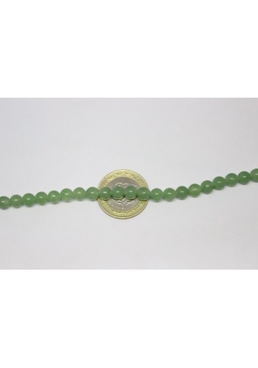 Aventurin Taşı Yarım Dizi 6 MM 18 CM Beyaz