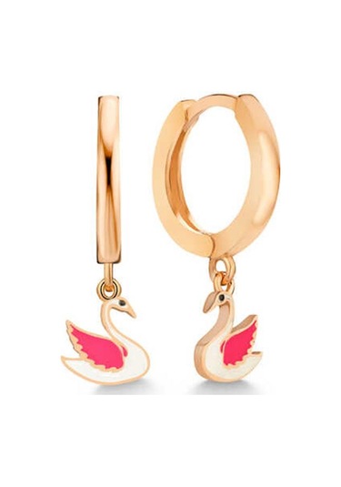 Caelo Gümüş Rose Kuğu Sallantılı Kadın Küpe