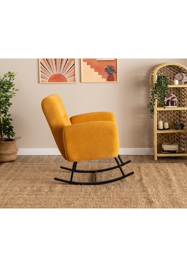 Pafu Kono Tv / Dinlenme / Baba / Emzirme Koltuğu Sallanan Sandalye - Bohem Hardal