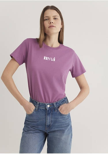 Mavi - Mavi Baskılı Pembe Tişört 1612241-70987 Pembe