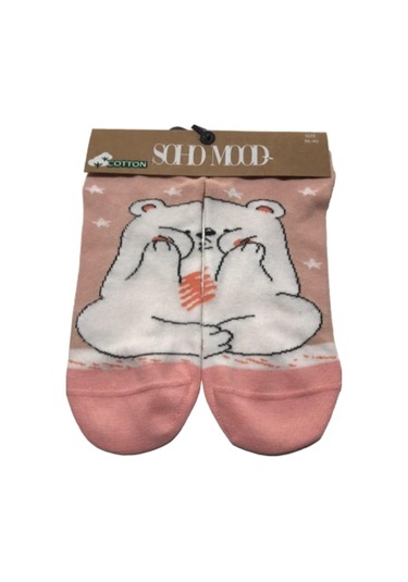 Bayan Patik Desenli 36-40 Numara 3'Lü Set-36-40 Çok Renkli