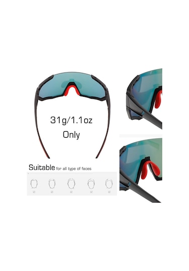 2 Değiştirilebilir Lensli Spor Bisiklet Güneş Gözlüğü Uv400 Koruma Mtb Yol Sürme Balık Tutma Golf Beyzbol Koşu Gözlükleri - Turuncu + Gri