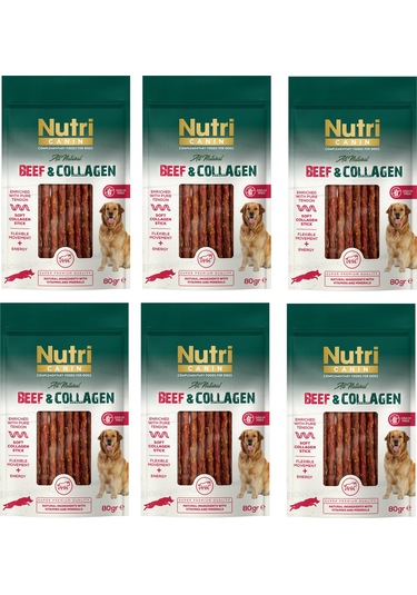 Nutri Canin Sığır Etli Ve Kolajenli Tahılsız Köpek Et Ödülü 80 G X 6 Adet