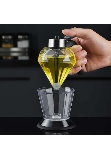 Trendooze Gaojunshop01 Sızıntı Önleyici Cam Yağ Bal Dispanseri, Mutfak Aksesuarı Cam