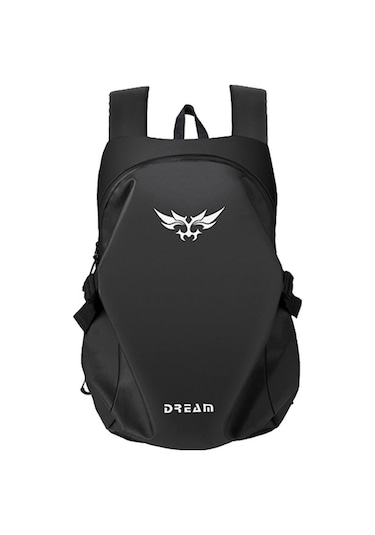 Su Geçirmez Büyük Kapsiteli Kask Motosiklet Şövalye Sırt Çantası 45 Litre Siyah Siyah