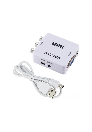 Av Rca - Vga Ses Video Dönüştürücü, 1080p / 720p Çözünürlüğü Destekler, 3,5 Mm Ses Girişi İle D