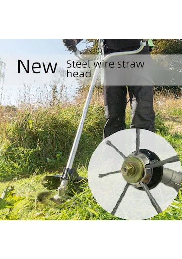 Monyee Yeni Model 9 İnç Çelik Tel Çim Kesici, 6 Bıçaklı Ormanlık Çalı Kesme Aleti, Evrensel Bahçe Weed Kaldırma Aracı 200mm, 250g Hafif Tasarım