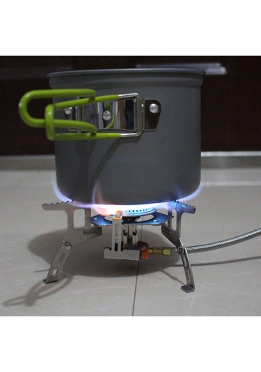 Aotu At6303 Piknik Yürüyüş Kamp Için Katlanır Bölünmüş Gaz Sobası Tencere Çok Renkli