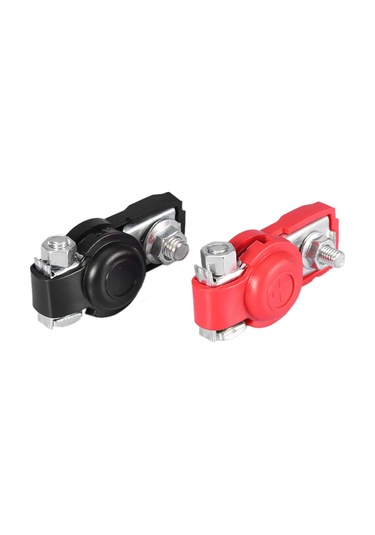 Yaozixa Araç Akü Bağlantı Klembi Galvaniz Çelik 6v/12v - İyi İletkenlikli, Korozyona Dayanıklı Kırmızı-siyah 2 Adet