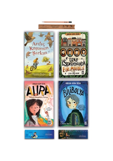 İlk Genç Timaş Uzay İstasyonunda Bir Mahalle - Aura - Bilibolya - Ardıç Kuşunun Şarkısı Set 4 Kitap