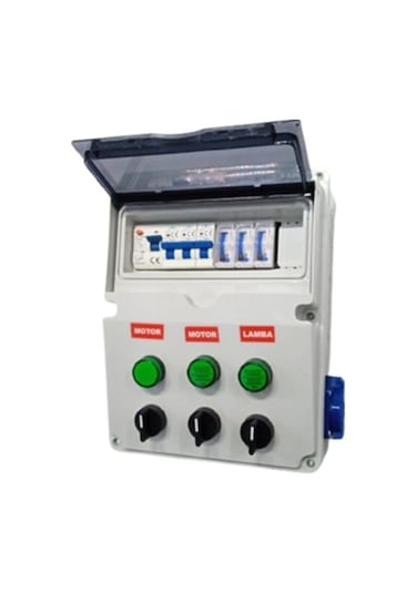 Havuz Kumanda Panosu 2 Pompa 1 Grup Lamba Kaçak Akım Rölesi, Zaman Saati Monofaze-toptancıyızbiz