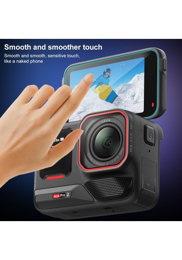 For Insta360 Ace Pro 2 Puluz 3 İn 1 Rear & Front Screen And Lens Tempered Glass Film Transparent