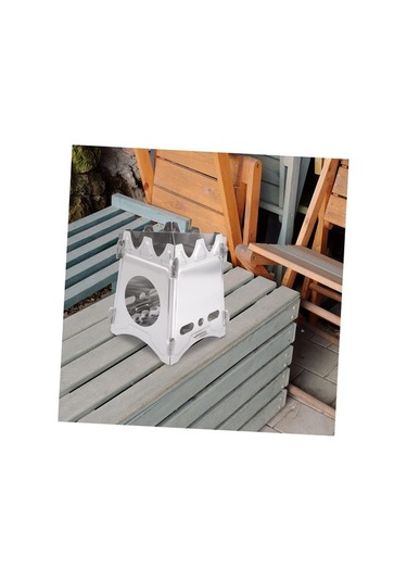 Jzcat Katlanır Soba Taşınabilir Yakıt Brülörü Seyahat Sobası Altın - Gümüş