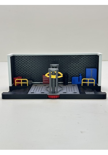 3d Baskı 1/64 Ölçekli Tamirhane Bina Tasarımlı Diorama Araç Sergileme Garajı