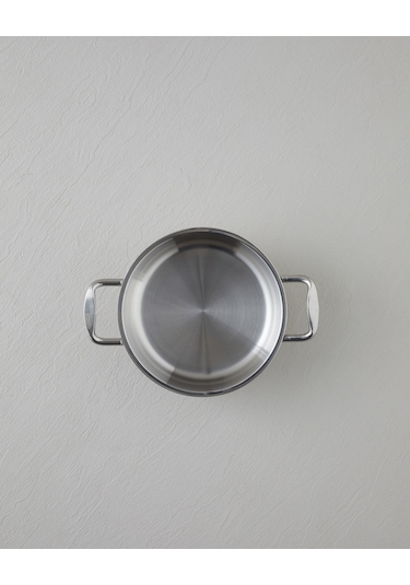 English Home Glow Çelik Cam Kapaklı Sahan 14x5 Cm Silver Silver