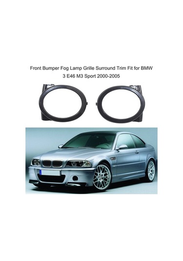 Supermarket1 Bmw 3 E46 M3 2000-2005 İçin Tek Delik Sis Lambası Çerçevesi Seti - Dayanıklı Plastik, Kolay Kurulum, Siyah