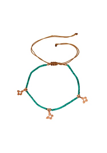 Argentum Concept - Kelebek Motifli Taşlı Makrome Halhal - H003001