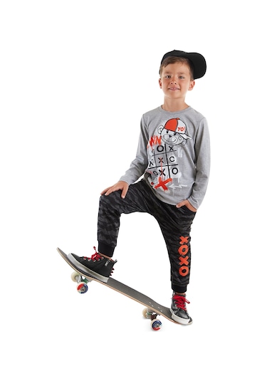 Denokids Mshb&g I Win Erkek Çocuk T-shirt Pantolon Takım Çok Renkli