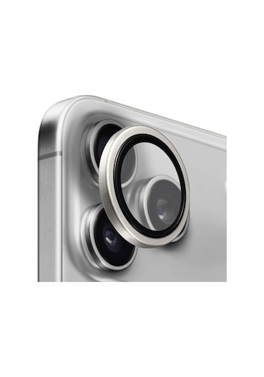 Buff Apple Uyumlu iPhone 17 Pro Max Metal Kamera Lens Koruyucu Silver Gümüş