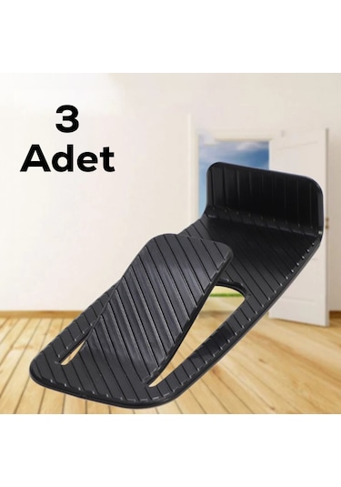 Porsima 3'lü Yapışkanlı Kapı Stoperi Plastik Kapı Altı Takozu