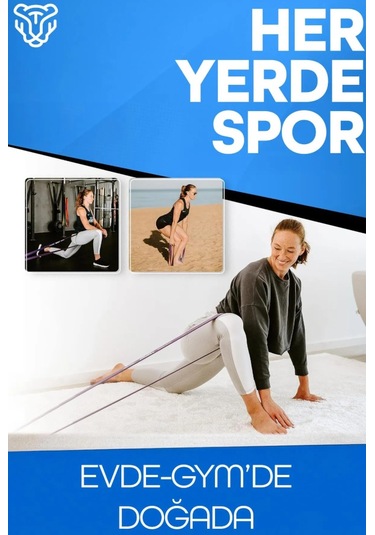 35 Kg Mor Barfiks Direnç Lastiği Extra Sert Gym Pilates Fitness Kas Geliştirme Bandı Mor