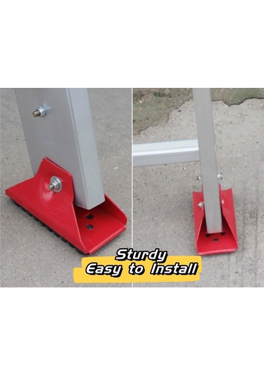 Reedark Alüminyum Merdiven Kayma Engelleme Yedek Ayaklıklı Paspas - 2 Adet Ve Uyumlu Vida Seti