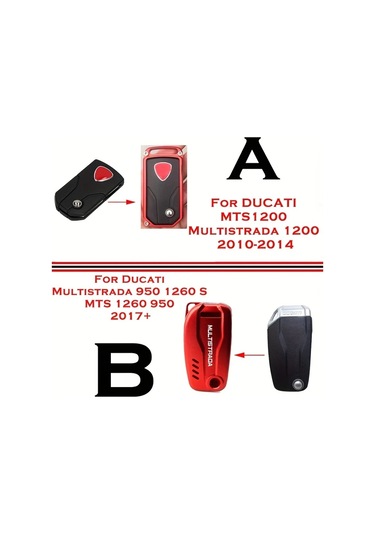 Gateesat Ducati Mts1200 Multistrada 1260 950 2010-2024 Motorcycle Cnc Anahtarlık Kılıfı Gri