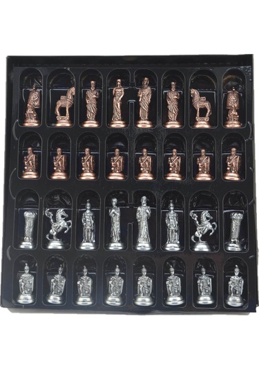 Gifthome Metal Satranç Takımı-seti Orta Truva ve sparta Antik
