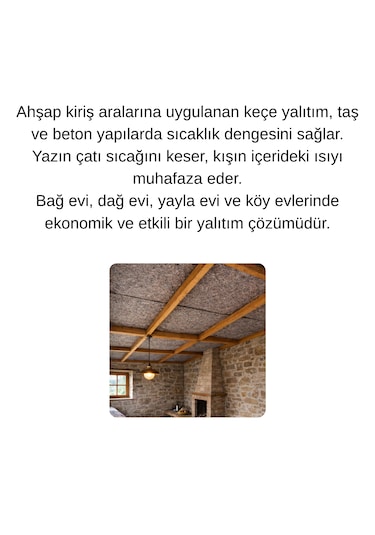 Tavan Yalıtım Keçesi 200 2500 50 Metre Kare
