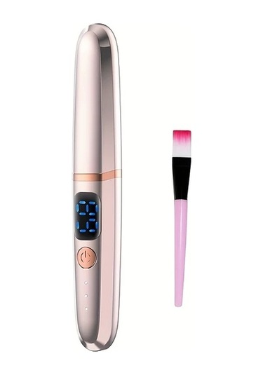 Elmpaly Bright Golden Fırçalı 3 Sıcaklık Ayarlı Usb Şarjlı Isıtmalı Kirpik Maşası