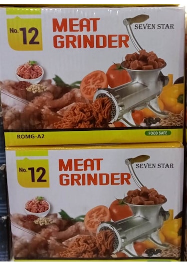 Schule 12 Numara Metal Döküm Kollu Çelik Et Kıyma Makinesi