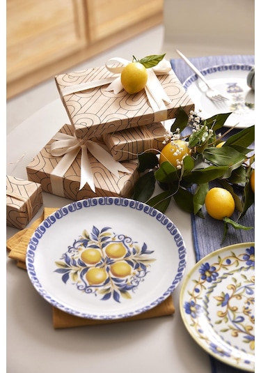Kütahya Porselen Amalfi 4 Parça 21 Cm Pasta Tabağı 447018