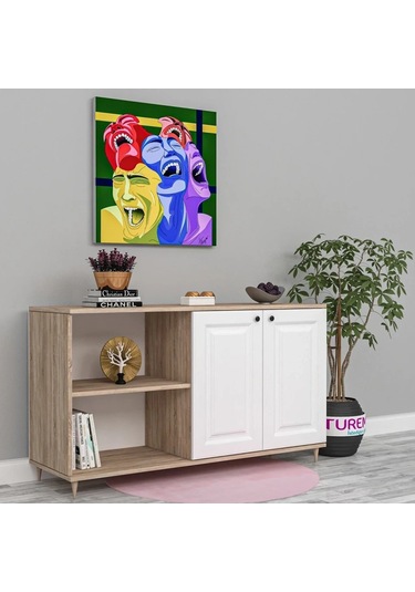 Grey Membran Kapak Konsol Mdf Antrasit