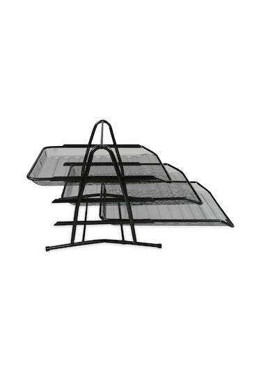 Globox  Evrak Rafı Metal 3 Lü Siyah  6255