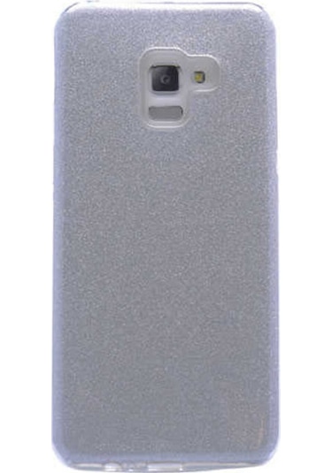 Samsung Uyumlu Galaxy A8 Plus 2018 Kılıf Zore Shining Silikon Gri
