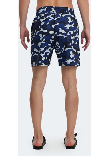 Slazenger REQUIRE IN Erkek Cepli Deniz Şortu Mavi Kamuflaj Mayo