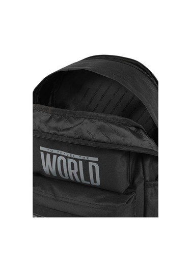 United Colors Of Benetton Siyah Çift Bölmeli Sırt Çantası 03829 Siyah