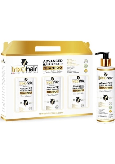 Trixohair Erkekler için Saç Dökülmesine Karşı Saç Bakım Şampuanı 3 x 200 ML