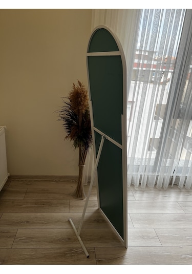 Beyaz Oval Ayaklı Boy Aynası 50x160 Beyaz