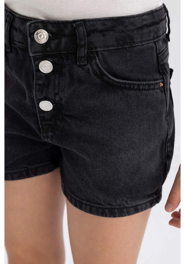 DeFacto Kız Çocuk Mom Fit Jean Şort D1712A824SMNM36