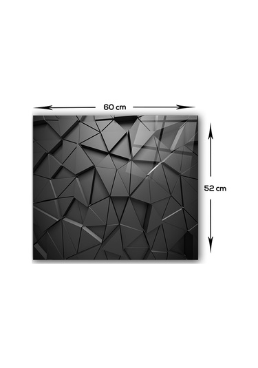 Decorita Antrasit Kristal | Cam Ocak Arkası Koruyucu | 52cm x60cm