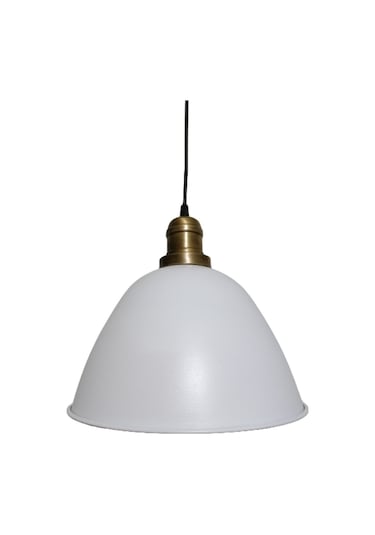 Riolight Retro Beyaz Içi Beyaz Tekli Metal Sarkıt Çap: 28Cm (538289571)