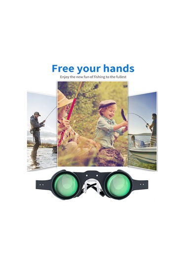 Samdoo Balık Tutma İçin 10x Büyütme Gücü, Optik Lensli, Ayarlanabilir Göz Mesafeli, Hd Görünüm Sağlayan Balıkçı Binokülü