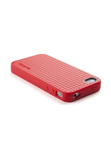 Speck Apple Uyumlu iPhone 4s/4 İle Pixelskin Hd Silikon Kılıf Kırmızı Kımırızı