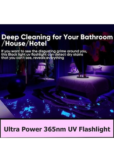 Mso Profesyonel 50watt Uv 365nm Değerli Taş Type-c Led Fener Siyah