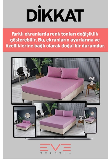 Eve Tekstil %100 Pamuk Ranforce Çarşaflı Yastık Ve Yorgan Kılıflı Çift Kişilik Nevresim Takımı 200x220 Cm Bordo